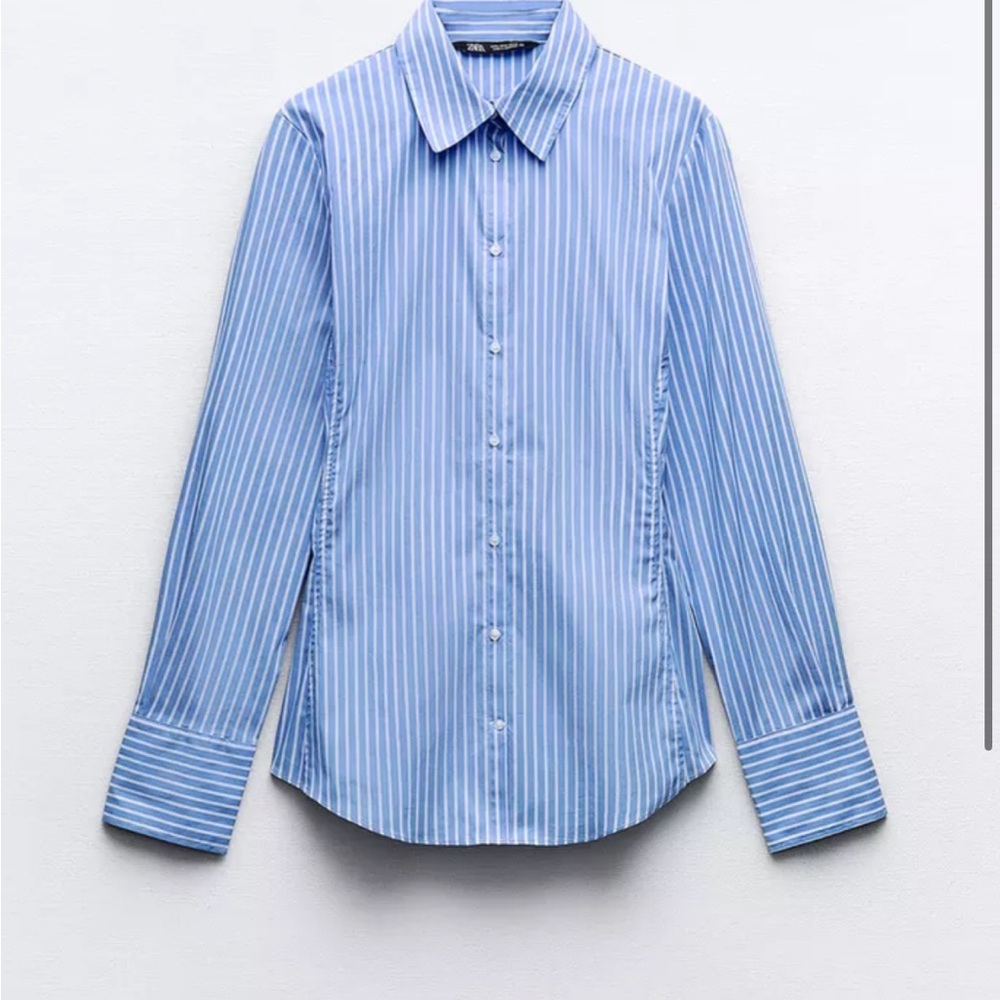 Zara Blue Striped Shirt